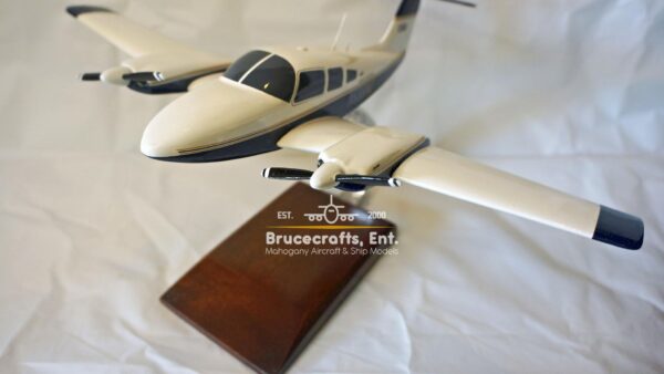 Model of Piper PA-44 Seminole with detailed craftsmanship.